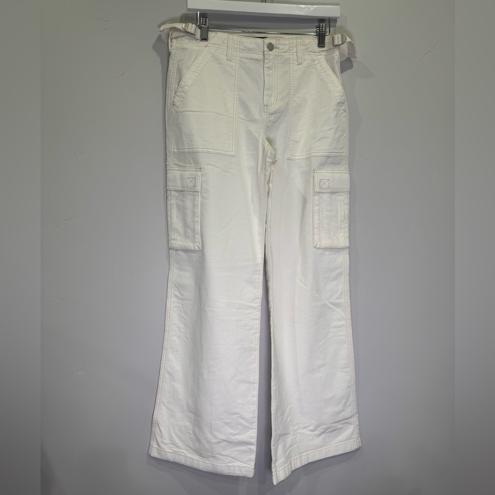 NWOT Sanctuary Reissue White Wide-Leg Cargo Jeans Corduroy